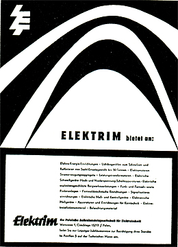 Объявление фирмы 'Электрим' (ПНР); пример использования условного рисунка