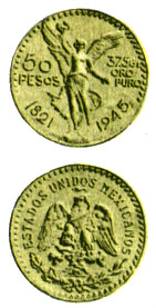 Мексиканская монета 50 песо ХХ века