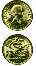 Соверен - золотой фунт стерлингов (середина ХХ в.)