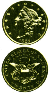 'Двойной орел' - 20-долларовая монета XIX века