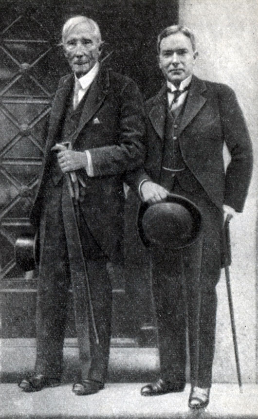 Джон Д. I и Джон Д. И. Основоположник династии Рокфеллеров со своим сыном