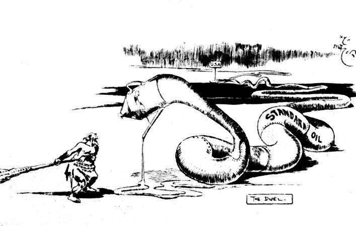 'Спрут' - рокфеллеровский нефтяной трест 'Стандард ойл'. Карикатура из 'Нью-Йорк Таймс'