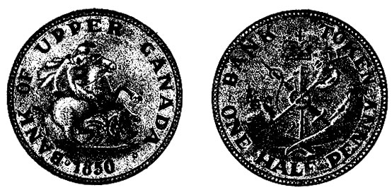 Частные деньги. Банковский жетон XIX века, выпущенный канадским банком
